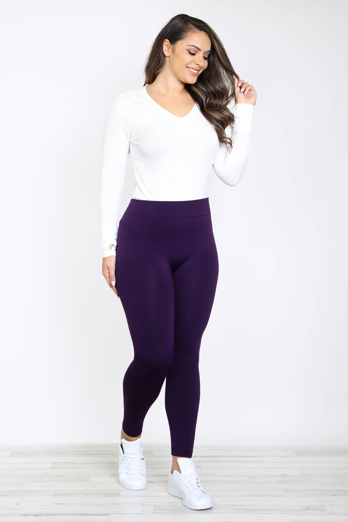 Seamless Fleece Tights Plus Size Leggings
